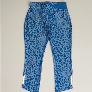 Nike Dri-Fit Blue Cheetah Print Leggings Medium